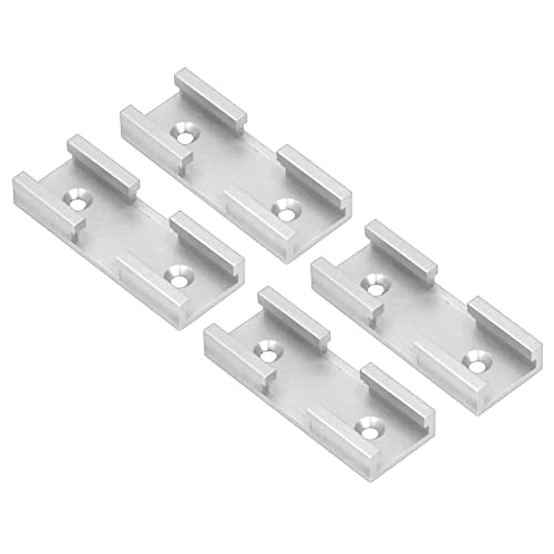 4pcs 80 -Mm -Länge und 30 Mm Breite T -Spur Kreuzung Teile Holzbearbeitungsscheibe -Streckanschluss für T -Typschrauben (Silver) von ViaGasaFamido