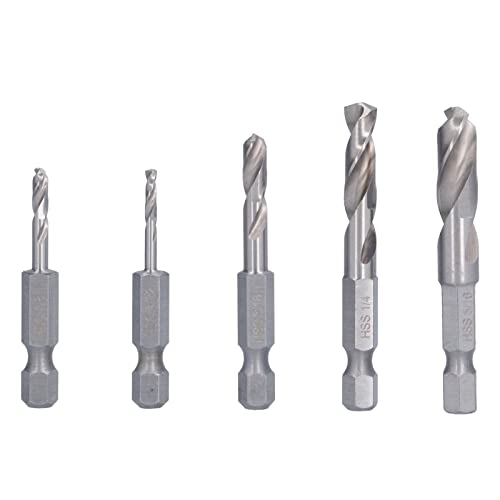 5pcs Stubby Bit Set Short Drill Bits 3/32 1/8 3/16 1/4 5/16 Zoll Hochgeschwindigkeitsstahl 1/4 Zoll Sechskant Werkzeughalter für Holzbearbeitungsbohrungen 5pcs Stubby Bit Set Short Drill Bits 3/32 1/8 3/16 1/4 5/16 Zoll Hochgeschwindigkeitsstahl 1/4 Zoll Sechskant Werkzeughalter für Holzbearbeitungsbohrungen von ViaGasaFamido