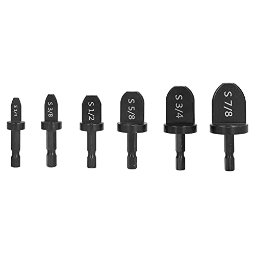 6pcs Swage Tool HLK Reparatursatz Langweiliger Bohrer Bits Schwankung Werkzeugbohrer BIT Set Klimaanlage EXPANDER ÜBER BIT 7/8 3/4 5/8 1/2 3/8 1/4 Zoll (Sechskantgriff) von ViaGasaFamido