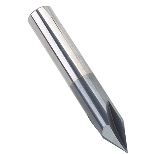 Chamfer End Mill, Wolframstahl 3 Flöte 60 Grad CNC Schnitzbits Gegen Rillenmühlenbits für Höhlen -V -Rille und -Sch Schild (D12*60°*75L) von ViaGasaFamido
