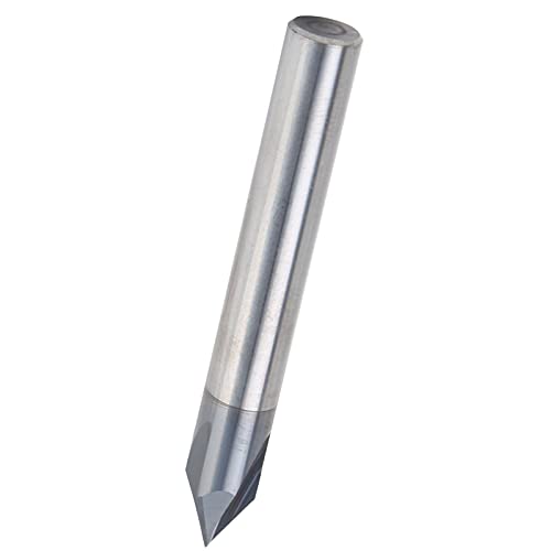 Chamfer End Mill, Wolframstahl 3 Flöte 60 Grad CNC Schnitzbits Gegen Rillenmühlenbits für Höhlen -V -Rille und -Sch Schild (D8*60°*60L) von ViaGasaFamido