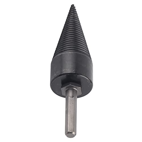 Holzsplitter -Bohrer Bit Hex Shank Kohlenstoffstahl Nicht -Schlupf -Schlitzholz Holz Splitter Sechseckiger Kegel Bohrwerkzeug Schwarz für Haus Im Freien Campingfarmen (38 mm) von ViaGasaFamido