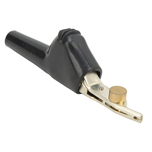 J.60043 Krokodil -Clip -Alligator -Stecker -Clips Tragbare Testleitungen Klemme mit Nadel 25mm Öffnung für Elektrische Kommunikationstests Zur Telekommunikation (BLACK) von ViaGasaFamido