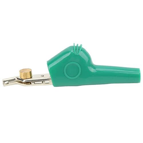 J.60043 Krokodil -Clip -Alligator -Stecker -Clips Tragbare Testleitungen Klemme mit Nadel 25mm Öffnung für Elektrische Kommunikationstests Zur Telekommunikation (GREEN) von ViaGasaFamido