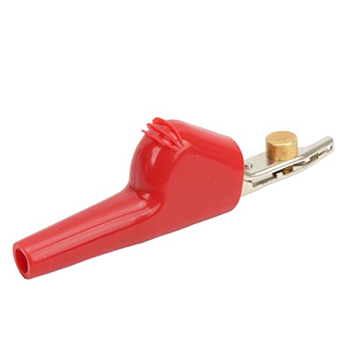 J.60043 Krokodil -Clip -Alligator -Stecker -Clips Tragbare Testleitungen Klemme mit Nadel 25mm Öffnung für Elektrische Kommunikationstests Zur Telekommunikation (Rot) von ViaGasaFamido