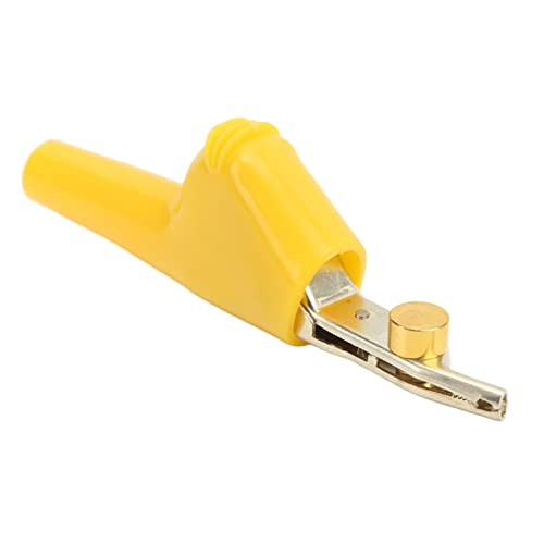 J.60043 Krokodil -Clip -Alligator -Stecker -Clips Tragbare Testleitungen Klemme mit Nadel 25mm Öffnung für Elektrische Kommunikationstests Zur Telekommunikation (YELLOW) von ViaGasaFamido