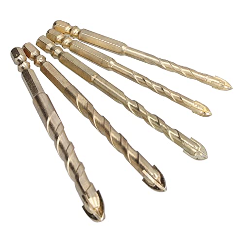 Kit der Bits Perforations -Instrumente für den Hexagonalen Stiel für Perforation Holzsteine, Schlafbares Zementkarbid, 5 Stücke in 1 Set ISP -Projekten (GOLD) von ViaGasaFamido