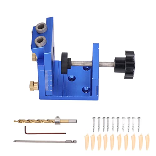 Pocket Hole Jig Drill Guide Kit, Aluminium-Holzbearbeitungs-Lochpositionierer-Set Holzbearbeitungs-Führungspositionierer-Winkel-Bohrführung Pocket Hole Jig Drill Guide Kit, Aluminium-Holzbearbeitungs-Lochpositionierer-Set Holzbearbeitungs-Führungspositionierer-Winkel-Bohrführung von ViaGasaFamido