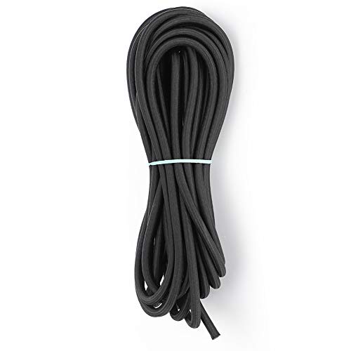 Runde Polyester -Elastizitätseilkabel mit Starker Elastizität für Schwarze Kleidung, 7 Mm 10 M / 32,8 Elastische, Robuste und Langlebige Füße von ViaGasaFamido
