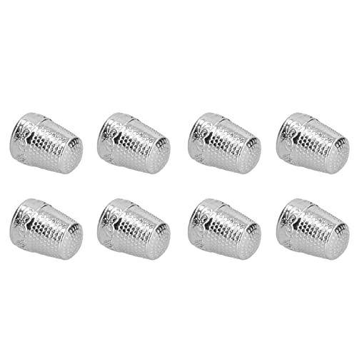 ViaGasaFamido 10PCS Nähfingerhut, Gold Kupfer, Silber 10PCS Fingerhut Metall Stark und Robust zum Nähen Handwerk Stickerei für Haushalt Fingerlinge[Silber] Klebstoffentferner von ViaGasaFamido