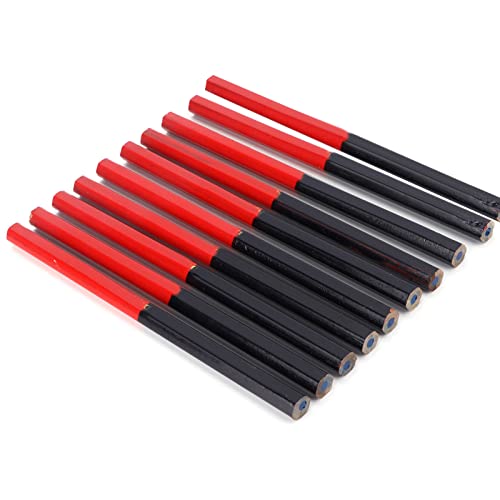 ViaGasaFamido 10pcs Carpenters Bleistifte Hex Hart Rot Blau Holzbearbeitung Mark Stift 2 Kern 2 Kopfschreiber für Holzkeramikfliesen Metallglas Leder Plastikmarkierung ViaGasaFamido 10pcs Carpenters Bleistifte Hex Hart Rot Blau Holzbearbeitung Mark Stift 2 Kern 2 Kopfschreiber für Holzkeramikfliesen Metallglas Leder Plastikmarkierung von ViaGasaFamido