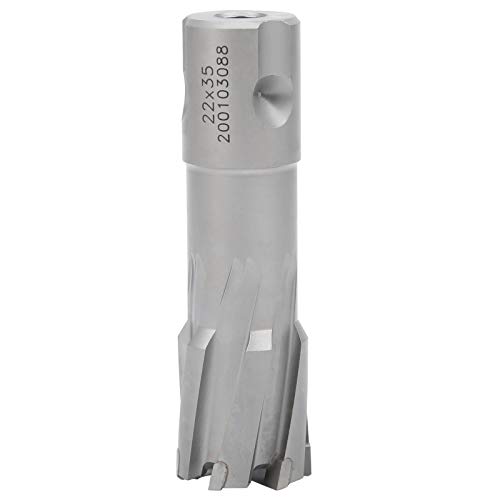 ViaGasaFamido 22mm Lochsäge Bit Carbid -Kernbohrer mit Hoher Verschleißfestigkeit für Kupferschneidetiefe aus Edelstahl 35 Mm Schaftdurchmesser 19mm Universal Shank für die Verarbeitungsgeräte von ViaGasaFamido
