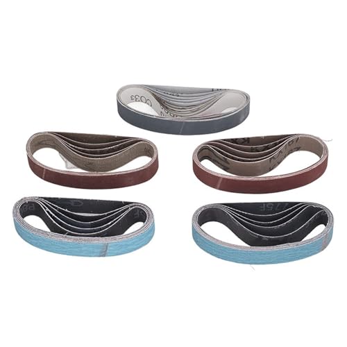 ViaGasaFamido 30pcs 12 Zoll Flachnahtschleifgürtel Zum Schärfen, Malerei, Abgraben und Lötverbindungsmahlen, Geeignet für Holz-, Glasfaser-, Kunststoff- und Metalloberflächen (1/2 Zoll 12 Zoll) von ViaGasaFamido