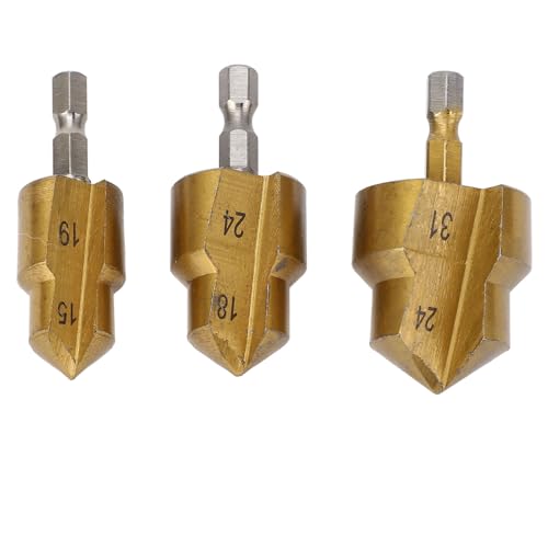 ViaGasaFamido 3pcs PPR Hex Shank Hubbohrer Bohrer Set 15-19 Mm 18-24 Mm 24-31 Mm Stiefmaschinenbohrer mit 1/4 Zoll Sechskant Shank für PPR Plastic Water Rohrexpansion ViaGasaFamido 3pcs PPR Hex Shank Hubbohrer Bohrer Set 15-19 Mm 18-24 Mm 24-31 Mm Stiefmaschinenbohrer mit 1/4 Zoll Sechskant Shank für PPR Plastic Water Rohrexpansion von ViaGasaFamido