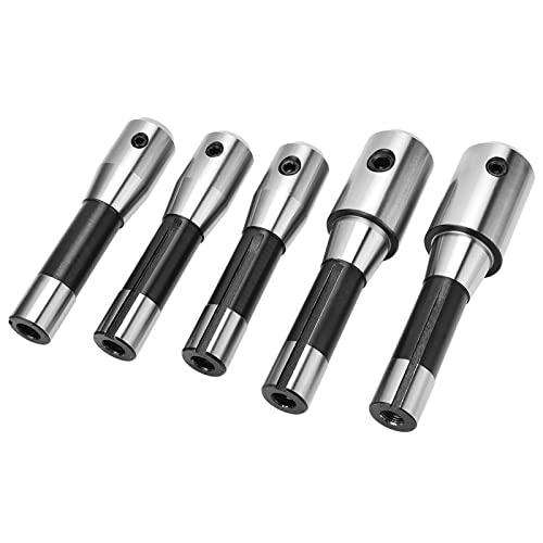 ViaGasaFamido 5pcs R8 End Mill Halter -Set, Legierungswerkzeugstahl -Gesichtsmühlenschneiderbor für Mahlen, 1/4 3/4in Endmühlenhalter Kit für Fräsmaschinen mit R8 Spindel Geeignet für Geeignet für von ViaGasaFamido