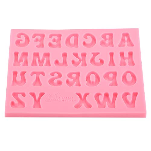 Alphabet Silikonform, Rosa, 26 Buchstaben, Silikonharz, Alphabet, Tabletts, Silikonform, Lebensmittelqualität, Werkzeug für DIY Dekoration von ViaGasaFamido