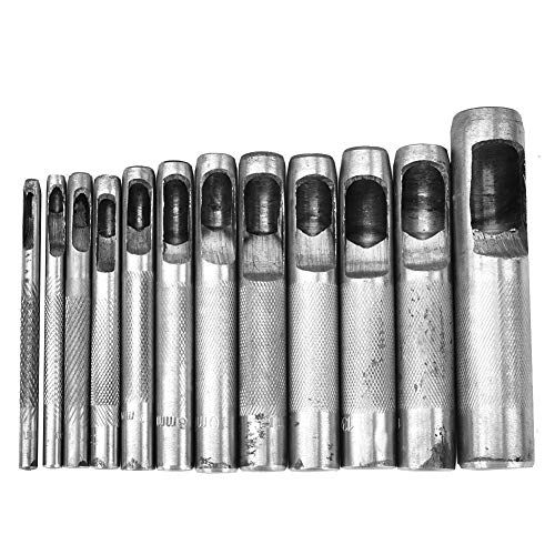 ViaGasaFamido Kohlenstoffstahl Ledercraft Loch Puncher Kit 3-19 Mm 12pcs - Leder -Punch Werkzeug, für Leder, Stoff, Papier, Kunststoff, Gummi ViaGasaFamido Kohlenstoffstahl Ledercraft Loch Puncher Kit 3-19 Mm 12pcs - Leder -Punch Werkzeug, für Leder, Stoff, Papier, Kunststoff, Gummi von ViaGasaFamido