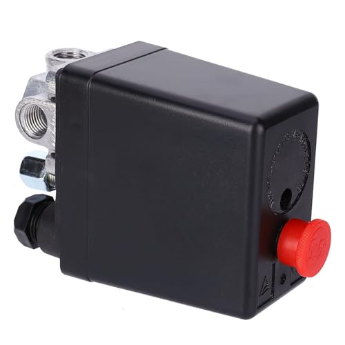 ViaGasaFamido Luftkompressor Druckschalter Luftdruckregler Ventilschalter Gasregler Vertikal Einphasen-Vierwege-220V 8KG Mechanisches Pneumatikwerkzeug FB-30 von ViaGasaFamido