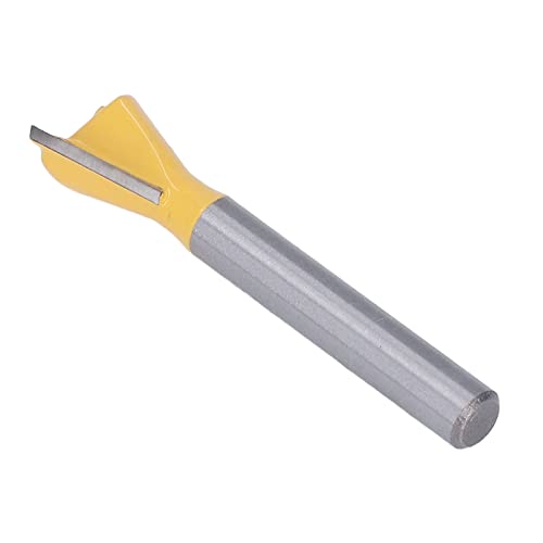 ViaGasaFamido Router -Hecknadelbit, Schneide und Schnelle Geschwindigkeit, Holzchamfer -Trimmen, Breite Anwendung, Wolfram Stahl Legierung PTFE Beschichtung Router Mahlen Schwalbenschwanz 6 mm (6*1/2) von ViaGasaFamido