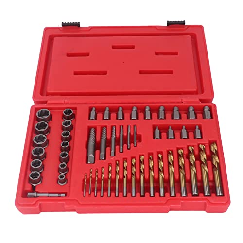 ViaGasaFamido Schraubenextraktionsbohrbohrbit, 47pcs -Extraktor und Bohrbitkit für Beschädigte Schrauben und Muttern, Vanadiumstahl mit Tragkasten ViaGasaFamido Schraubenextraktionsbohrbohrbit, 47pcs -Extraktor und Bohrbitkit für Beschädigte Schrauben und Muttern, Vanadiumstahl mit Tragkasten von ViaGasaFamido