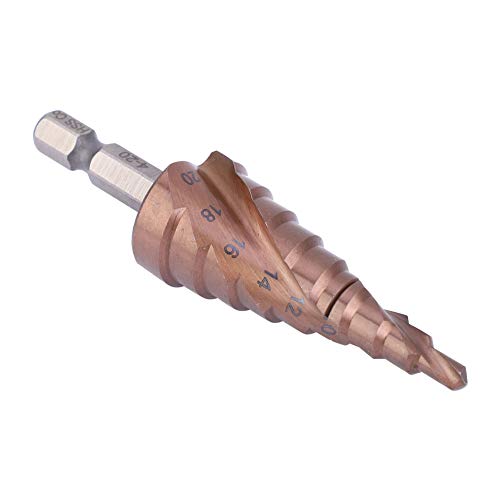 ViaGasaFamido Stiefmaschinenbohrer mit Kobaltbeschichtung, Verschleiß-resistenten Hochgeschwindigkeits-Stahl-Hex-Schaftloch-Öffnen für 304 Edelstahl, Holz, Dünnes Eisen, Aluminium, Perforation, (4-20) von ViaGasaFamido