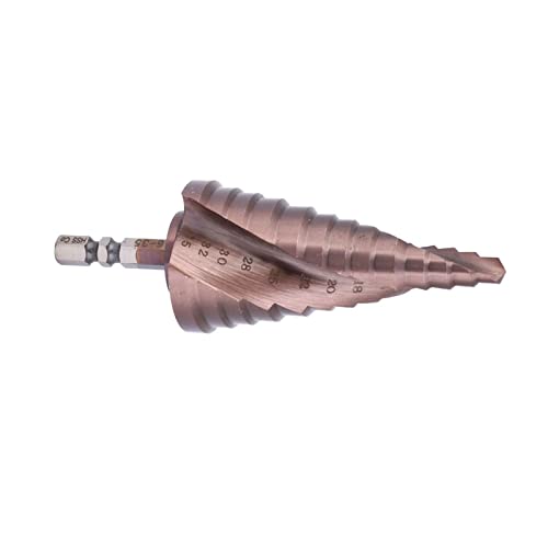 ViaGasaFamido Stiefmaschinenbohrer mit Kobaltbeschichtung, Verschleiß-resistenten Hochgeschwindigkeits-Stahl-Hex-Schaftloch-Öffnen für 304 Edelstahl, Holz, Dünnes Eisen, Aluminium, Perforation, (6-35) von ViaGasaFamido