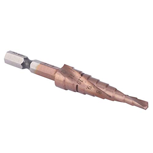 ViaGasaFamido Stiefmaschinenbohrer mit Kobaltbeschichtung, Verschleiß-resistenten Hochgeschwindigkeits-Stahl-Hex-Schaftloch-Öffnen für 304 Edelstahl, Holz, Dünnes Eisen, Aluminium, Perforation, (4-12) von ViaGasaFamido