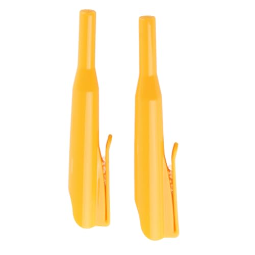 ViaGasaFamido Tischlermarkerabdeckung mit Umarmungs-/Taschenstütze, Langes Nasenstiftabdeckungszubehör, 2 -Stück -Set (YELLOW) von ViaGasaFamido