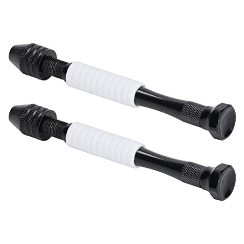ViaGasaFamido Verstellbarer Lärmhand-Drehbohrer 0,3-3,2 Mm Klemmbereich Nicht-Schlupf-Design Verlängern Körperfirma Grip für Metallschneidung Praktischer Gebrauch mit 2 Bohrerbits für Stanzen und von ViaGasaFamido