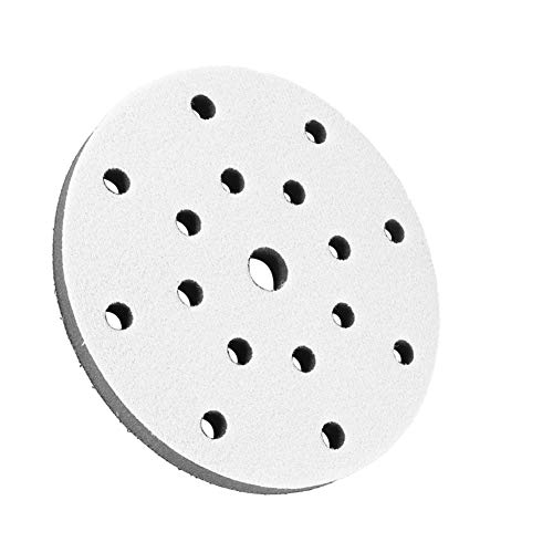 ViaGasaFamido Weichschleifgrenzfläche Pufferblickscheibenscheibenpads -Schwingungsdämpfung Schleifenscheibenscheibenkissen 150 Mm Durchmesser mit Magischem Klebstoff (6 Zoll 17 Löcher) von ViaGasaFamido