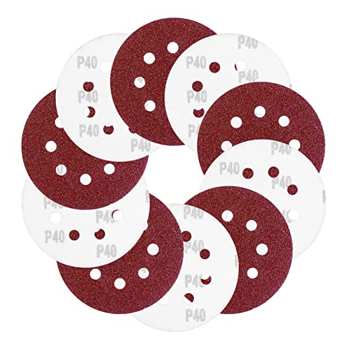 20 Stück 125 mm Schleifscheiben, Viaky 8 Loch 40 Körnungen Klett-Schwingschleifer zum Polieren, staubfreie runde Schleifpads für Exzenterschleifer 20 Stück 125 mm Schleifscheiben, Viaky 8 Loch 40 Körnungen Klett-Schwingschleifer zum Polieren, staubfreie runde Schleifpads für Exzenterschleifer von Viaky
