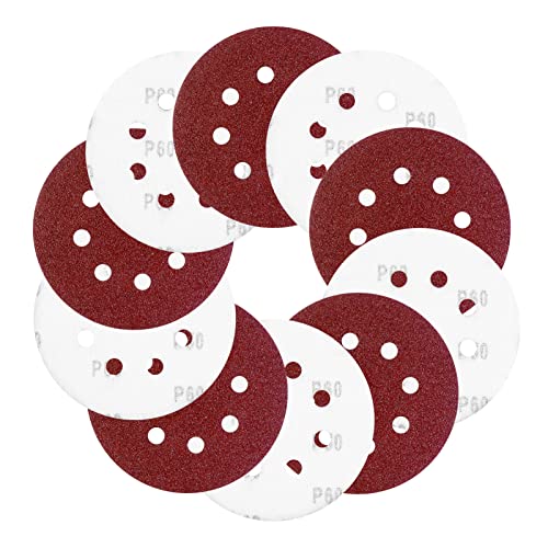 20 Stück 125 mm Schleifscheiben, Viaky 8 Loch 60 Körnungen Klett-Schwingschleifer zum Polieren, staubfreie runde Schleifpads für Exzenterschleifer 20 Stück 125 mm Schleifscheiben, Viaky 8 Loch 60 Körnungen Klett-Schwingschleifer zum Polieren, staubfreie runde Schleifpads für Exzenterschleifer von Viaky
