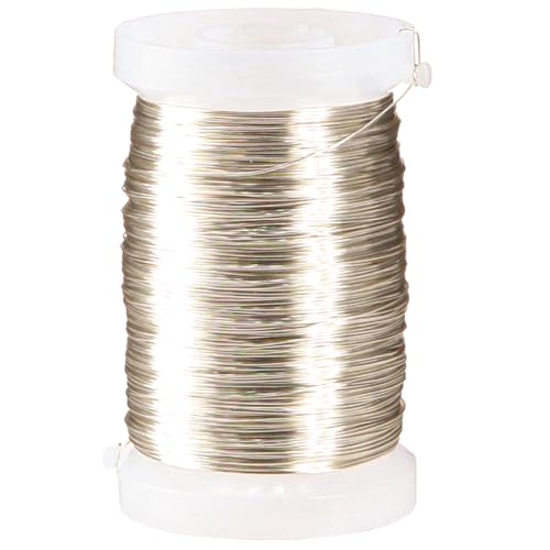 Floristendraht Myrtendraht Champagner 0,30mm 100g 3St - Flexibler Basteldraht für Dekoration, Schmuck & DIY Projekte von Viana