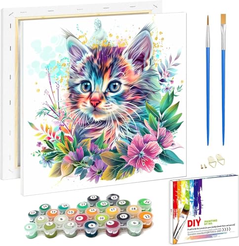 Viart Malen Nach Zahlen mit Rahmen Katze-Malen Nach Zahlen Erwachsene mit Rahmen Katze,Tier Malen Nach Zahlen für Erwachsene Als Home Wand Dekor 20x20cm Viart Malen Nach Zahlen mit Rahmen Katze-Malen Nach Zahlen Erwachsene mit Rahmen Katze,Tier Malen Nach Zahlen für Erwachsene Als Home Wand Dekor 20x20cm von Viart