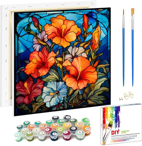 Viart Malen Nach Zahlen mit Rahmen Mehrfarbiges Glas Blumen-Malen Nach Zahlen Erwachsene mit Rahmen Blumen,Malen Nach Zahlen für Erwachsene Blumen Als Home Wand Dekor 20x20cm Viart Malen Nach Zahlen mit Rahmen Mehrfarbiges Glas Blumen-Malen Nach Zahlen Erwachsene mit Rahmen Blumen,Malen Nach Zahlen für Erwachsene Blumen Als Home Wand Dekor 20x20cm von Viart
