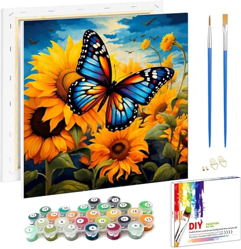 Viart Malen Nach Zahlen mit Rahmen Schmetterling-Malen Nach Zahlen Erwachsene mit Rahmen Schmetterling,Blumen Malen Nach Zahlen für Erwachsene Als Home Wand Dekor 20x20cm Viart Malen Nach Zahlen mit Rahmen Schmetterling-Malen Nach Zahlen Erwachsene mit Rahmen Schmetterling,Blumen Malen Nach Zahlen für Erwachsene Als Home Wand Dekor 20x20cm von Viart