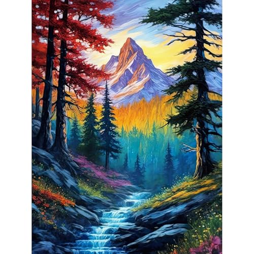 Viart Malen nach Zahlen Landschaft-Malen nach Zahlen Erwachsene,Berg Paint by Numbers Adult für Home Wand Dekor 30x40cm Viart Malen nach Zahlen Landschaft-Malen nach Zahlen Erwachsene,Berg Paint by Numbers Adult für Home Wand Dekor 30x40cm von Viart