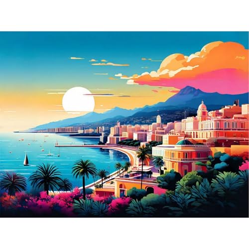 Viart Malen nach Zahlen Landschaft-Malen nach Zahlen Erwachsene,Landschaft Paint by Numbers Adult für Home Wand Dekor 30x40cm Viart Malen nach Zahlen Landschaft-Malen nach Zahlen Erwachsene,Landschaft Paint by Numbers Adult für Home Wand Dekor 30x40cm von Viart