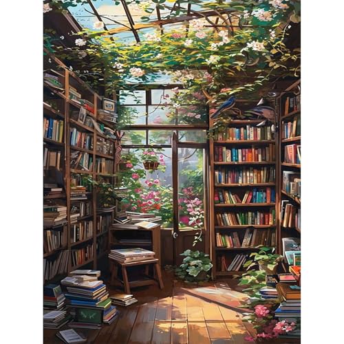 Viart Malen nach Zahlen Landschaft-Malen nach Zahlen Erwachsene, Bücherregal Paint by Numbers Adult für Home Wand Dekor 30x40cm Viart Malen nach Zahlen Landschaft-Malen nach Zahlen Erwachsene, Bücherregal Paint by Numbers Adult für Home Wand Dekor 30x40cm von Viart