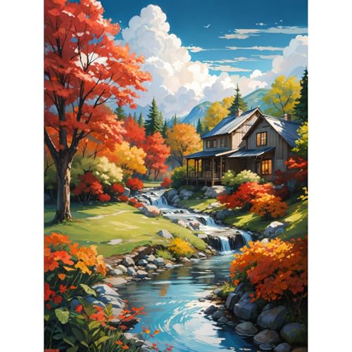 Viart Malen nach Zahlen Landschaft-Malen nach Zahlen Erwachsene,Landschaft Paint by Numbers Adult für Home Wand Dekor 30x40cm Viart Malen nach Zahlen Landschaft-Malen nach Zahlen Erwachsene,Landschaft Paint by Numbers Adult für Home Wand Dekor 30x40cm von Viart