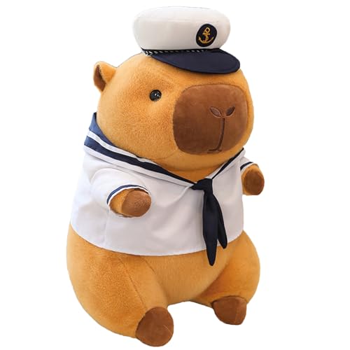 Capybara Plüschspielzeug, Capybara Plüsch, Cartoon Marine Sailor Kostüm Süßes Weich Plüschstoff Und Ist Unglaublich Weich Und Flauschig, Wenn Er Berührt Wird. Die Volle Interne Füllung Stellt Sicher, Capybara Plüschspielzeug, Capybara Plüsch, Cartoon Marine Sailor Kostüm Süßes Weich Plüschstoff Und Ist Unglaublich Weich Und Flauschig, Wenn Er Berührt Wird. Die Volle Interne Füllung Stellt Sicher, von Vibhgtf