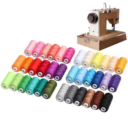 Elastisches Nähgarn, Set mit 36 Spulen für Nähmaschine, Nähgarn, Mehrzweck-Nähgarn, Nähgarn, Sortiment für Nähmaschine, Handnähmaschine von Vibhgtf