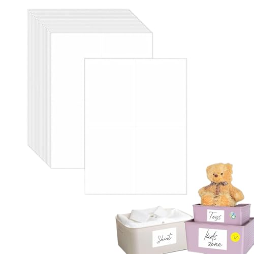 Etiketten für Aufbewahrungsbehälter, abnehmbare Etiketten für Aufbewahrungsbehälter, 20 Etiketten zum Organisieren, ölbeständig, 14 x 14 cm, gravierter Aufkleber von Vibhgtf