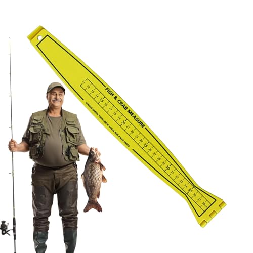 Fischmesslineal: Meeresangel-Messwerkzeug, Angel-Messwerkzeug, leichtes und faltbares Fisch-Lineal, tragbares Gerät zum Messen von Krabbenfischen von Vibhgtf