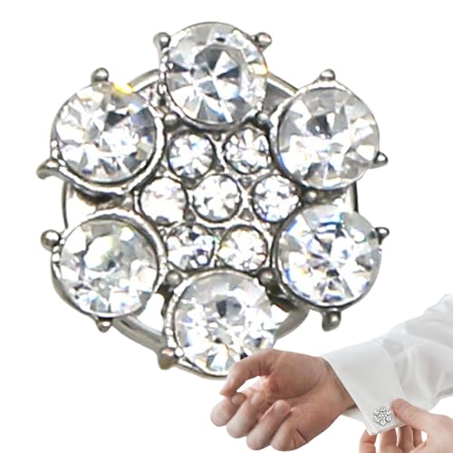 Knopfabdeckung für Damen, Knopfabdeckung für Damenblusen, Strassknöpfe, Luxusknöpfe, Zierknöpfe, Hemdknöpfe, Strassverzierung, Hemd ohne Knöpfe, genäht von Vibhgtf