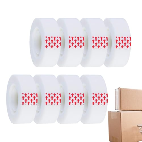Nachfüllband für Spender, transparentes Klebeband, 8 Rollen, beschreibbares Klebeband, beschreibbares Verpackungsband für mobilen Versand 0,71 x 984,25 Zoll von Vibhgtf
