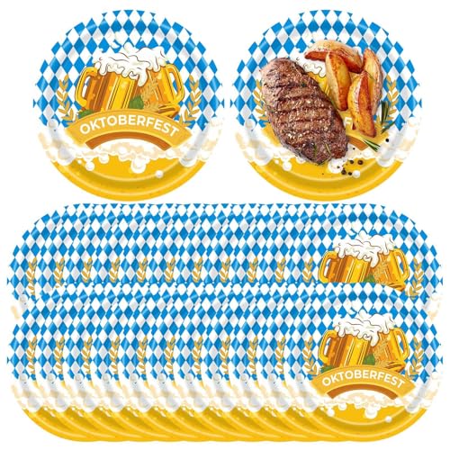 Oktoberfest-Zubehör, Oktoberfest-Geschirr | Oktoberfest-Geschirr-Set 24-teilig - Bayerisches Treffen, authentische Dekorationen: Serviert 24 Gäste zum Thema Meeting Oktoberfest-Zubehör, Oktoberfest-Geschirr | Oktoberfest-Geschirr-Set 24-teilig - Bayerisches Treffen, authentische Dekorationen: Serviert 24 Gäste zum Thema Meeting von Vibhgtf