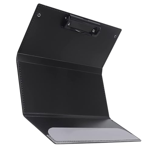 Tragbare Klemmbretter zur Aufbewahrung, 24,1 cm / 9,48 Zoll aus Aluminium, schwarz, faltbar, Klemmbrett für Studenten, Krankenschwestern, Ärzte und mehr von Vibhgtf