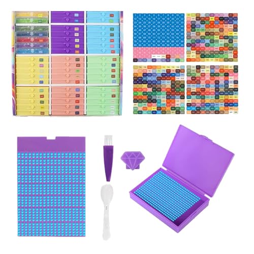 Vibhgtf Organizer und Aufbewahrung von Perlen, Tabletts für Diamantmalerei und Deckel, Organizer-Boxen, Tabletts, Schmuckständer für Kinder und Jugendliche von Vibhgtf
