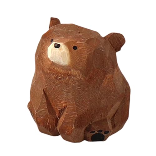 Vibhgtf Perfct Accnt Holzfigur, handgeschnitzt, Mini-Bär-Dekoration, bezaubernder Schreibtisch mit Bärenmotiv | Lovely Desktop, Miniatur-Spielzeug, dekorativer Akzent, Computer Vibhgtf Perfct Accnt Holzfigur, handgeschnitzt, Mini-Bär-Dekoration, bezaubernder Schreibtisch mit Bärenmotiv | Lovely Desktop, Miniatur-Spielzeug, dekorativer Akzent, Computer von Vibhgtf